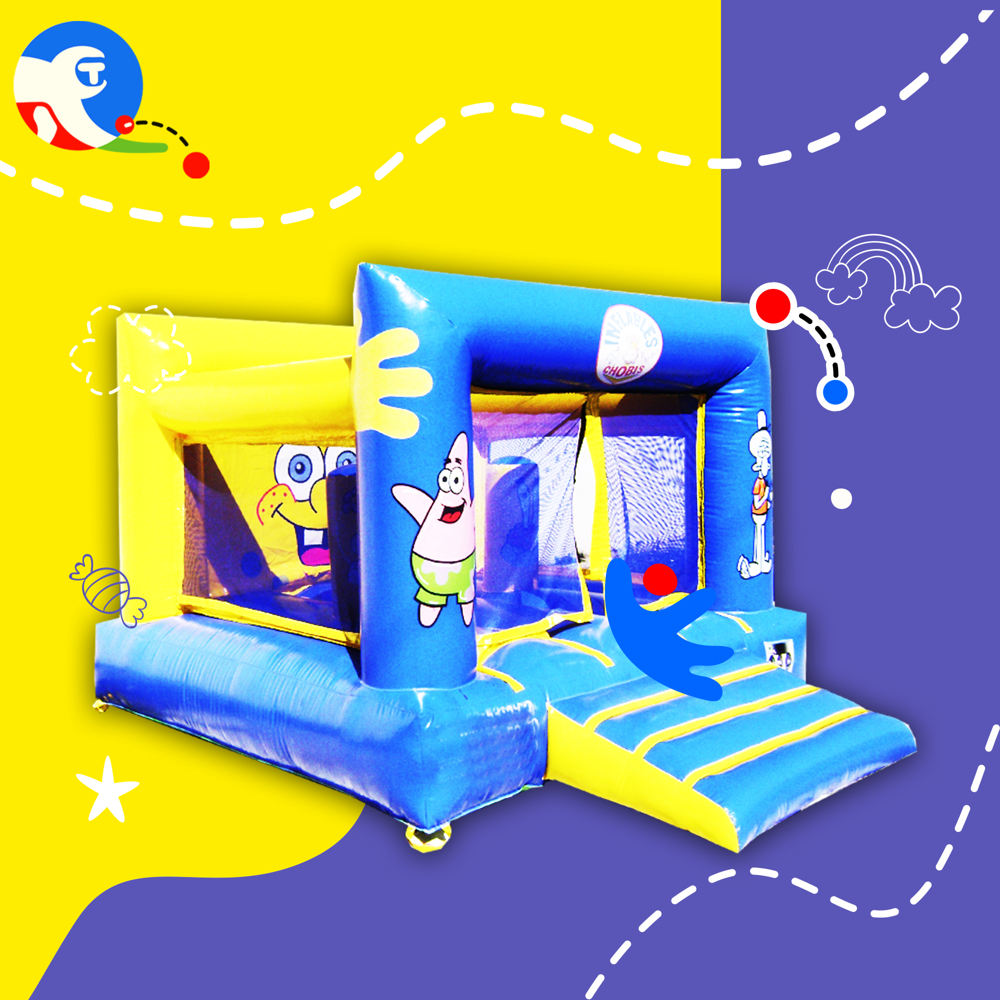 Cajon Bob Esponja 3 x 4