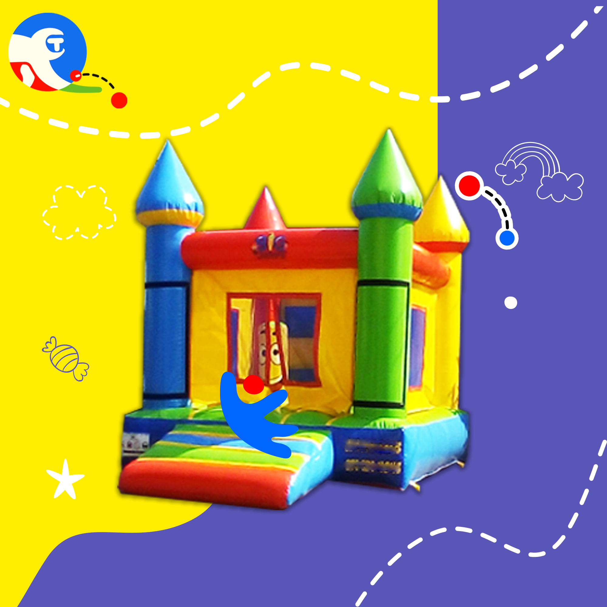 Castillo Arabe 3 x 4 Etiquetas